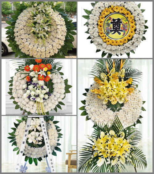 山西晋中灵石县粱家焉乡上黄堆村花圈速递